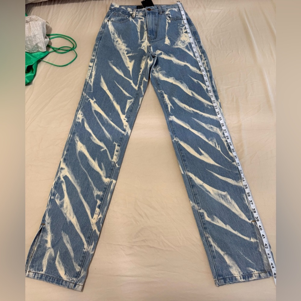 Lioness High Rise Blue and White Women Jeans